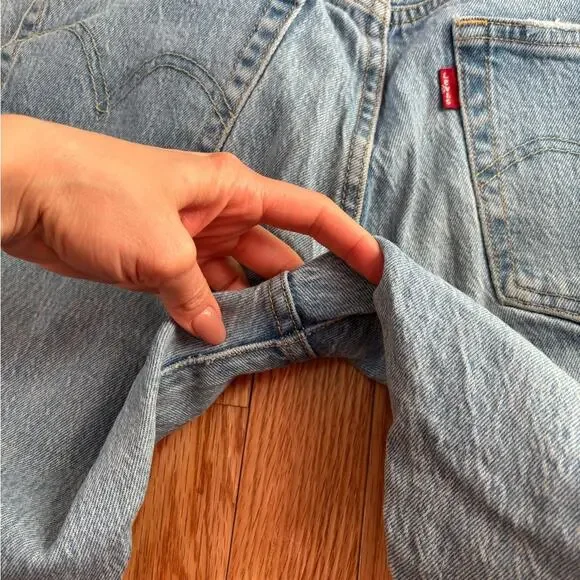 Women's Light Blue Straight Leg Jeans - Picture 8 of 11